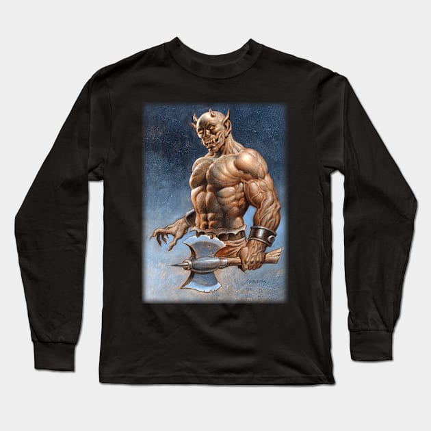 Axe Demon Long Sleeve T-Shirt by Paul_Abrams